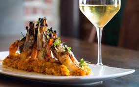 wine magic - savor the journey - wine and shrimp dinner